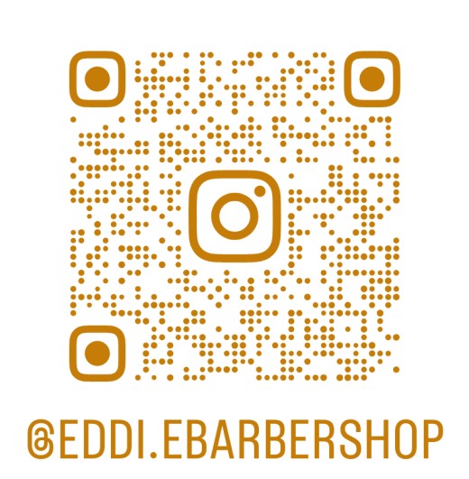 QR code linking to Eddie's Barber Shop on Instagram, @eddi.ebarbershop.