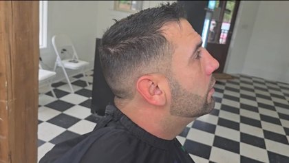 A client's fresh fade in profile.
